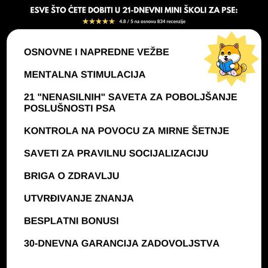 Najprodavaniji priručnik za poboljšanje poslušnosti vašeg psa u samo 21 dana + 6 BESPLATNIH BONUSA