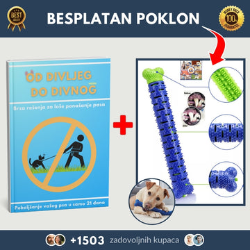 1+1 GRATIS! Komplet za srećnog i zdravog psa – Knjiga za poslušnost + Besplatna koščica za čišćenje zuba!