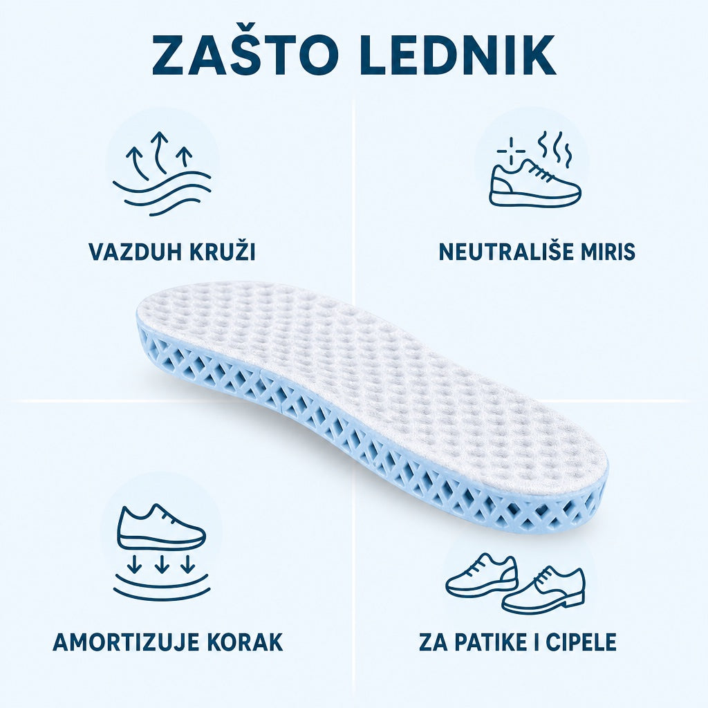Zašto LEDNIK — vazduh kruži, neutrališe miris, amortizuje korak