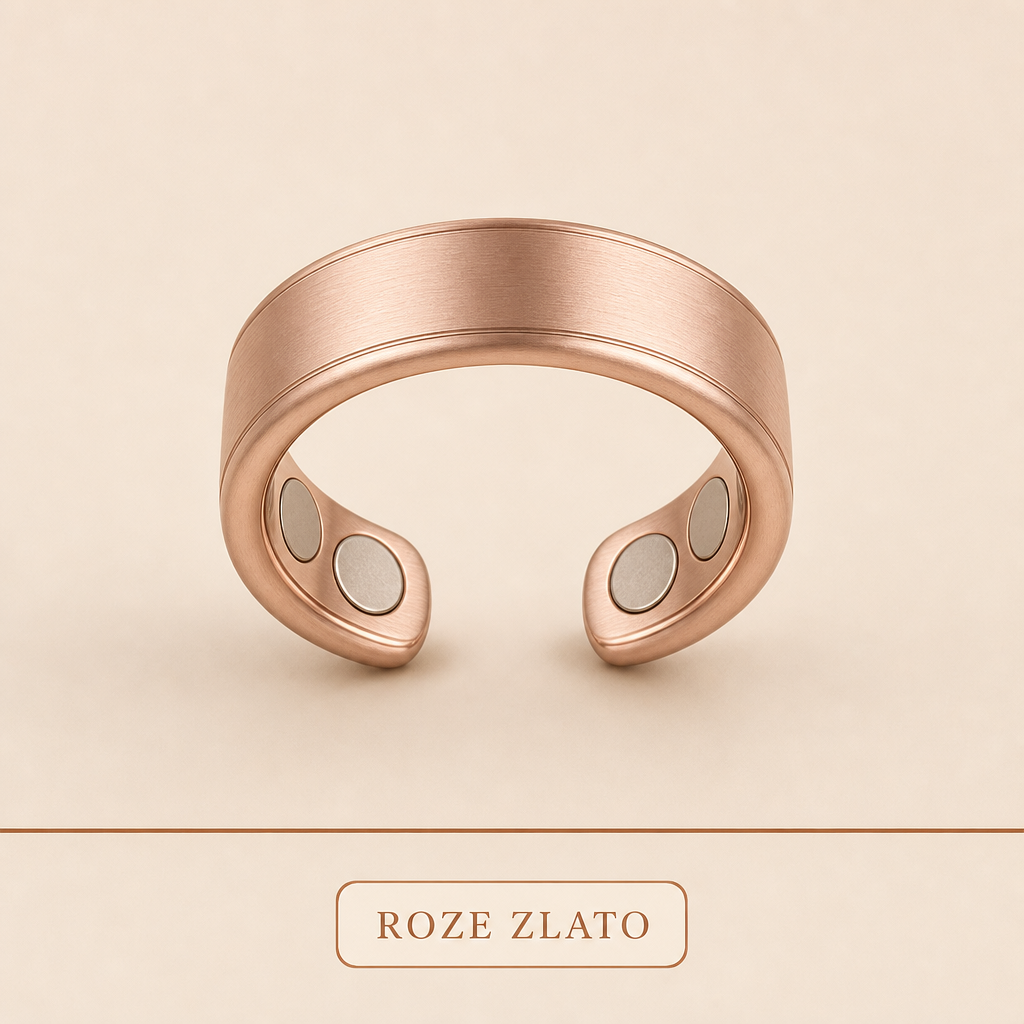 SMIRAJ magnetni prsten — Roze zlato