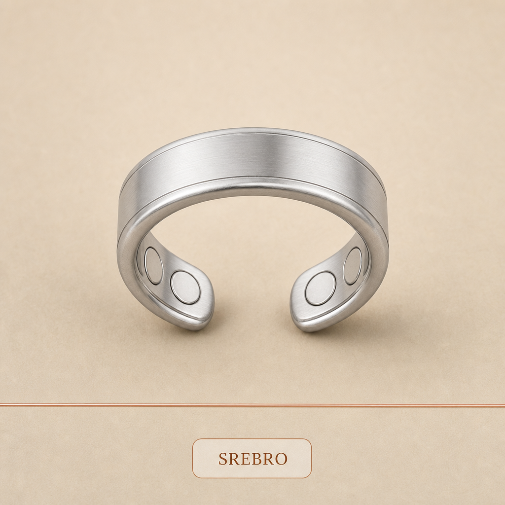 SMIRAJ magnetni prsten — Srebro