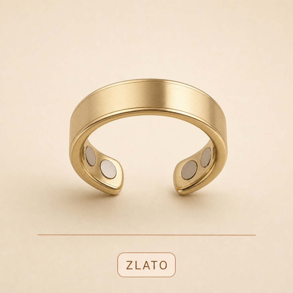 SMIRAJ magnetni prsten — Zlato