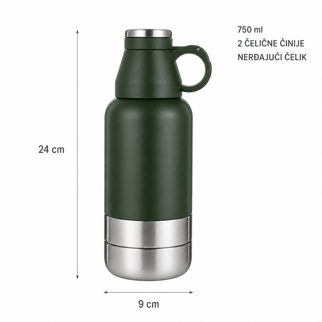 LUTALICA flašica — 750 ml, 24 cm visine, nerđajući čelik