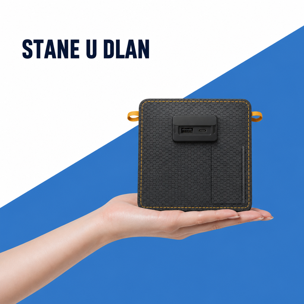 Sklopljen solarni panel SUNCOKRET staje u dlan