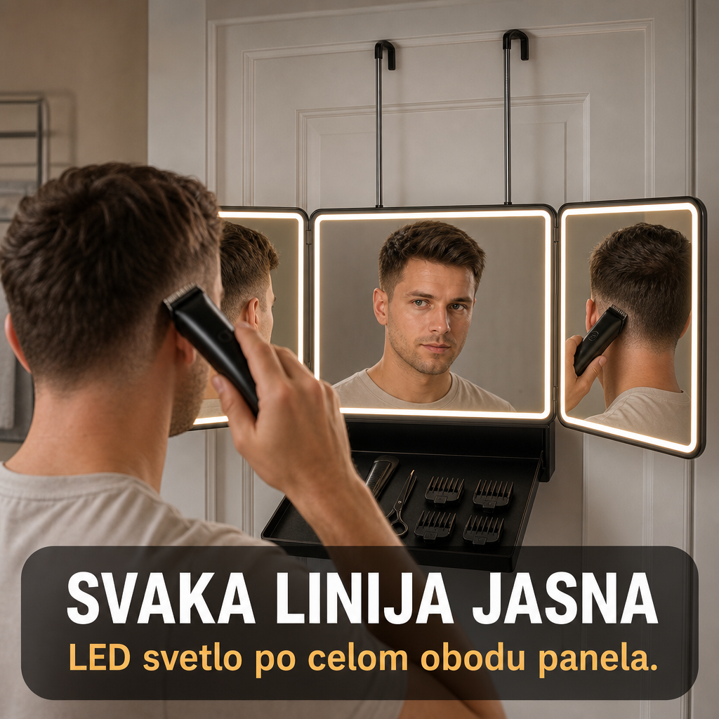 Muškarac se sam šiša ispred POGLED ogledala