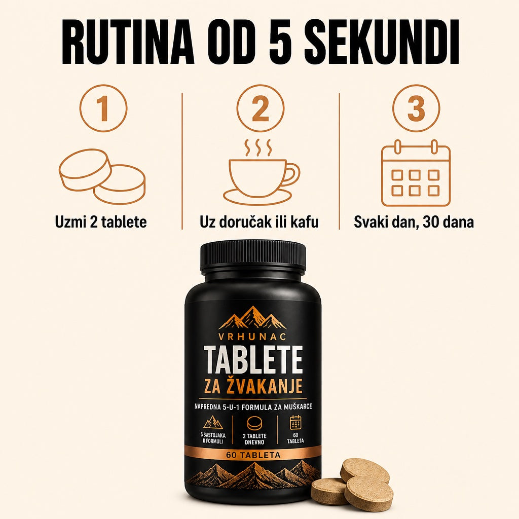 Rutina od 5 sekundi — dve tablete dnevno