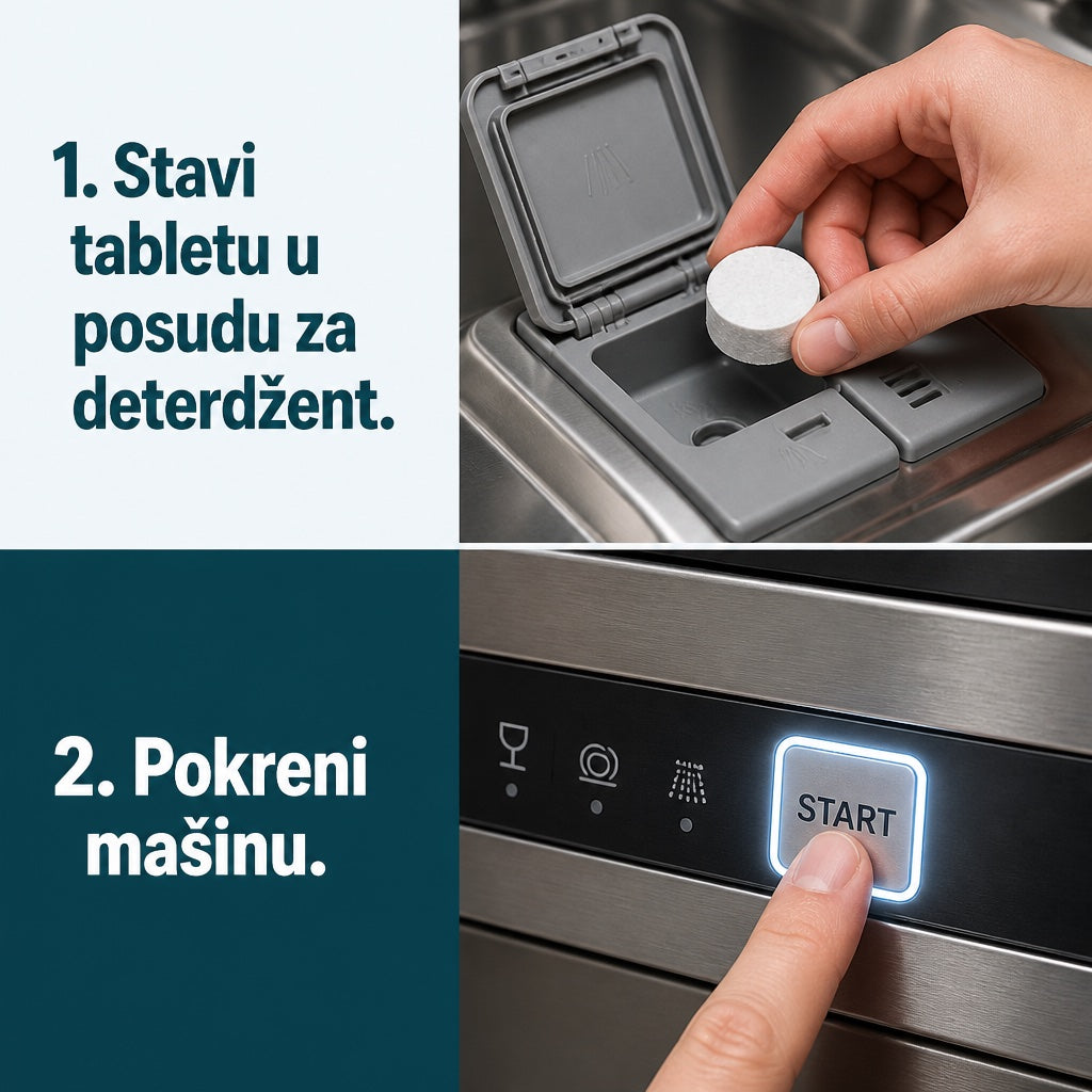 Kako se koristi SJAJ tableta za mašinu za sudove