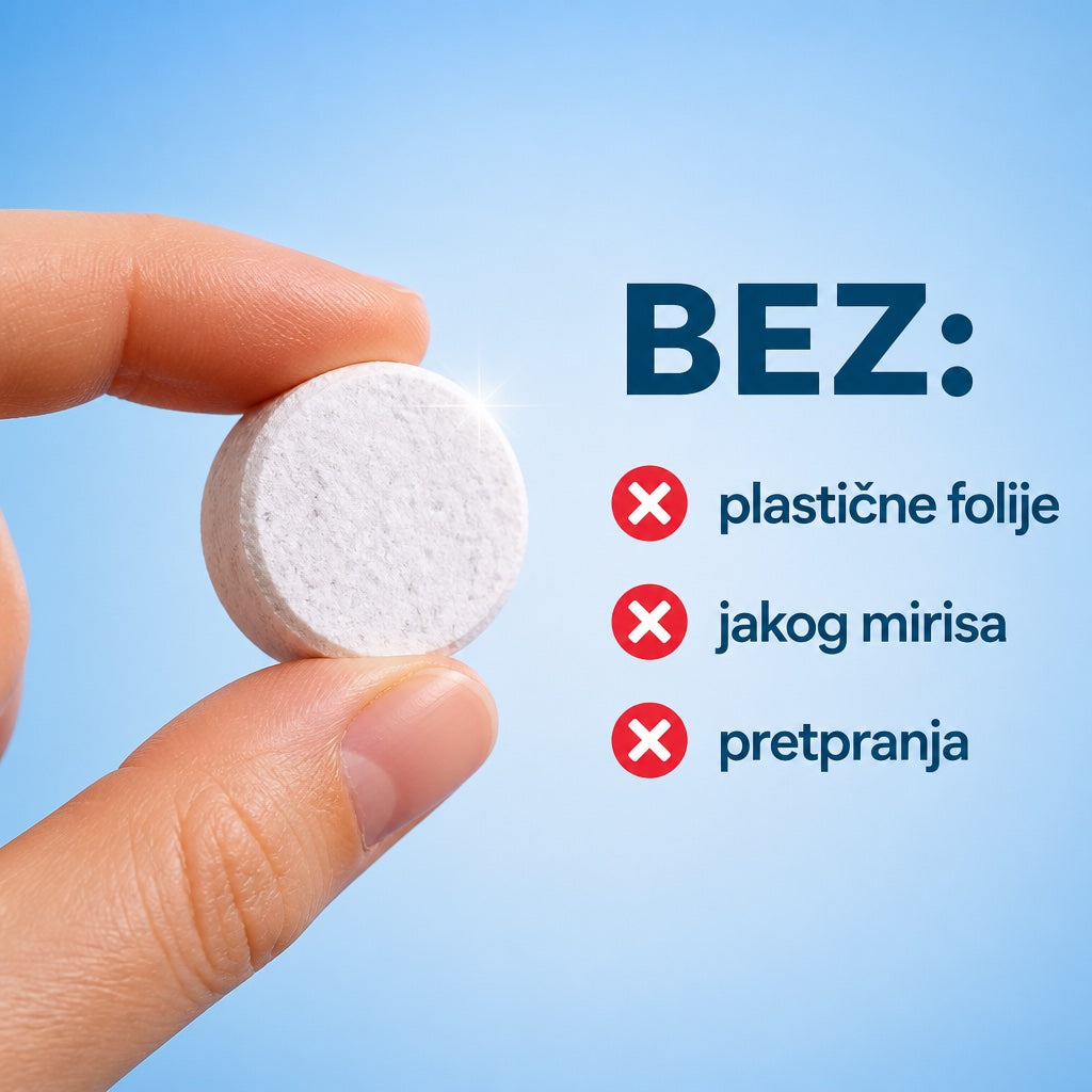 SJAJ tableta bez plastične folije, jakog mirisa i pretpranja
